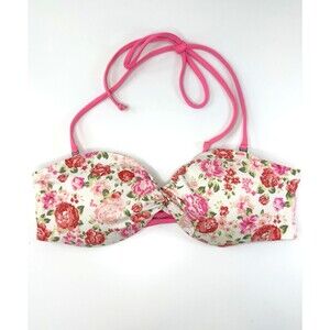 Abercrombie & Fitch Swim Bikini Top XS Bandeaux Swimsuit Strappy Removable Strap